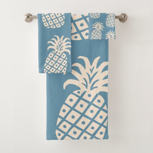 Ananas-Drehung Tropisches Design Badhandtuch Set (Insitu)