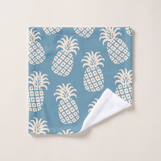 Ananas-Drehung Tropisches Design Badhandtuch Set (Waschlappen)