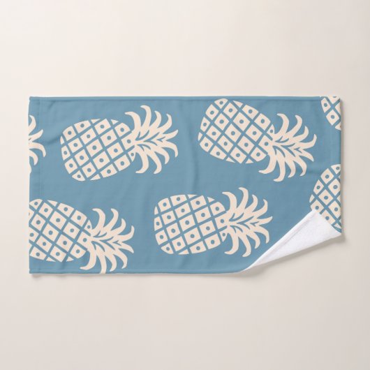 Ananas-Drehung Tropisches Design Badhandtuch Set (Handtuch)