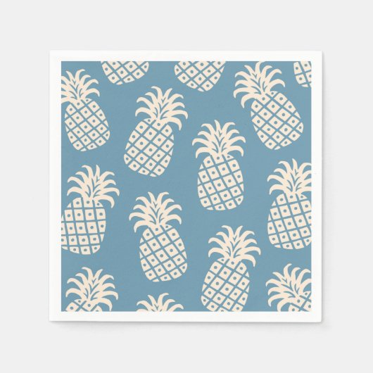 Ananas-Drehung Tropisches Design Serviette (Vorderseite)