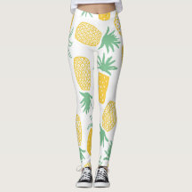 Ananas-Druck 2 Athleisure-Leggings