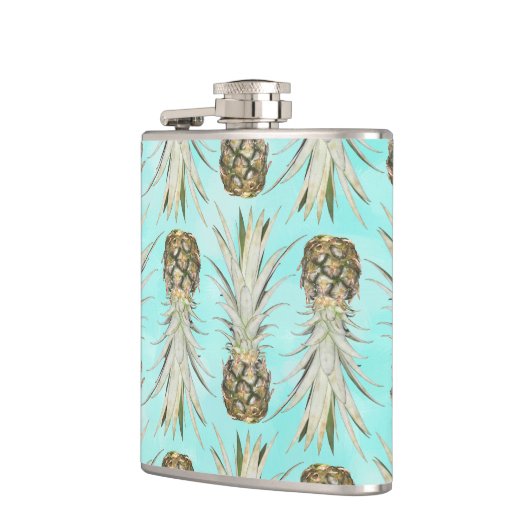 Ananas-Dschungel - Aqua Flachmann (Links)