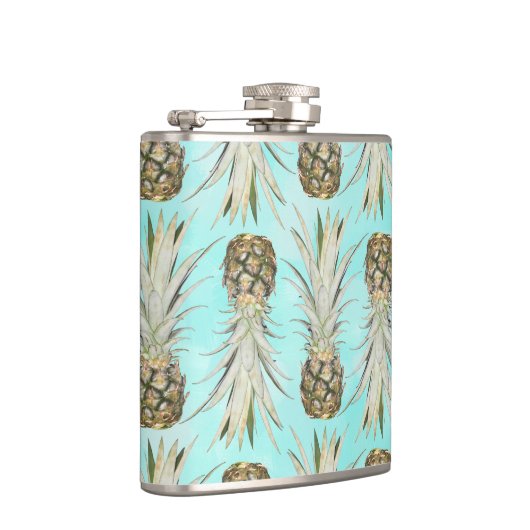 Ananas-Dschungel - Aqua Flachmann (Rechts)