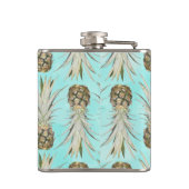 Ananas-Dschungel - Aqua Flachmann (Rückseite)