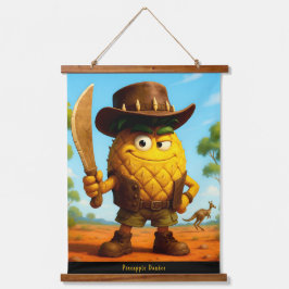 Ananas-Dundee - Ananas-Reich Wandteppich Mit Holzrahmen