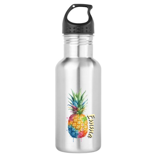 Ananas Edelstahlflasche (Vorderseite)
