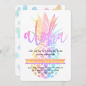 Ananas Einladung (Vorne/Hinten)