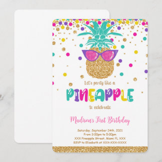 Ananas Einladung zum Geburtstag