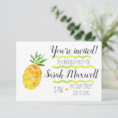 Ananas Einladung zum Geburtstag (Stehend Vorderseite)