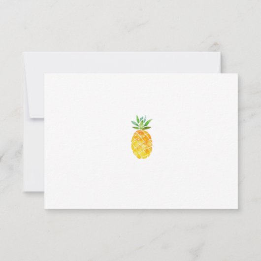 Ananas Einladung zum Geburtstag (Rückseite)