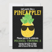 Ananas Einladung zur Geburtstagspartei (Vorderseite)