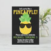 Ananas Einladung zur Geburtstagspartei (Stehend Vorderseite)