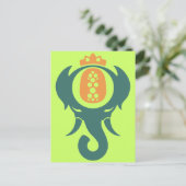 Ananas-Elephant Postkarte (Stehend Vorderseite)