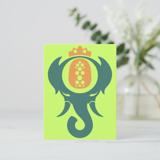 Ananas-Elephant Postkarte (Stehend Vorderseite)