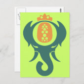 Ananas-Elephant Postkarte (Vorne/Hinten)