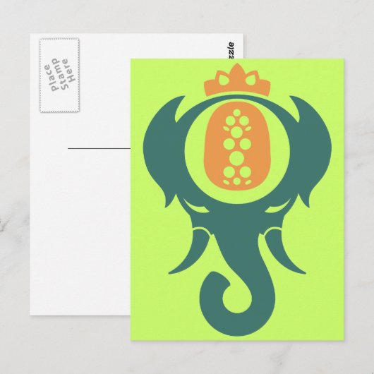 Ananas-Elephant Postkarte (Vorne/Hinten)