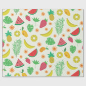 Ananas Erdbeere Banane Wassermelone Frucht Geschenkpapier (Flach)