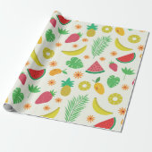 Ananas Erdbeere Banane Wassermelone Frucht Geschenkpapier (Ungerollt)