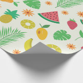 Ananas Erdbeere Banane Wassermelone Frucht Geschenkpapier (Ecke)