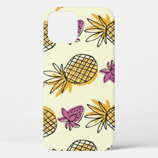 Ananas, Erdbeere Vintages Textildesign. Case-Mate iPhone Hülle