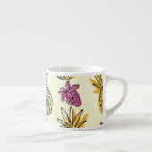 Ananas, Erdbeere Vintages Textildesign. Espressotasse (Rechts)