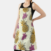 Ananas, Erdbeere Vintages Textildesign. Schürze (InSitu)