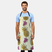 Ananas, Erdbeere Vintages Textildesign. Schürze (Getragen)
