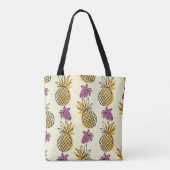 Ananas, Erdbeere Vintages Textildesign. Tasche (Rückseite)