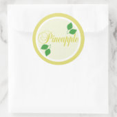 Ananas-Etikett Runder Aufkleber (Tasche)