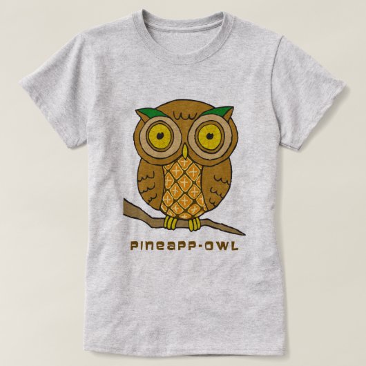 Ananas-Eule T-Shirt (Design vorne)