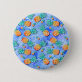 Ananas. Farbe. Feier. Button (Vorderseite)