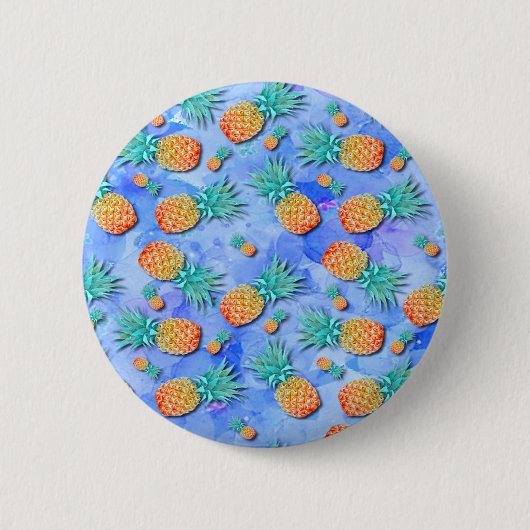 Ananas. Farbe. Feier. Button (Vorderseite)
