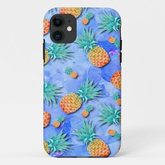 Ananas. Farbe. Feier. Case-Mate iPhone Hülle (Rückseite)