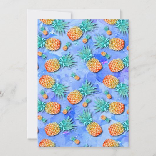 Ananas. Farbe. Feier. Einladung (Vorderseite)