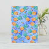 Ananas. Farbe. Feier. Einladung (Stehend Vorderseite)