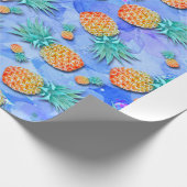 Ananas. Farbe. Feier. Geschenkpapier (Ecke)