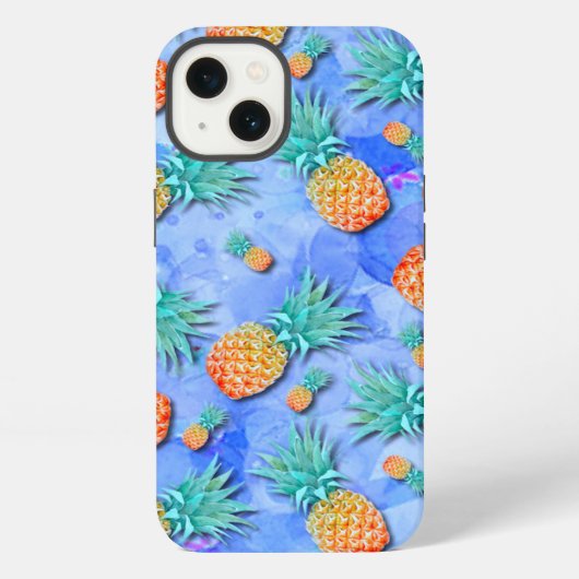 Ananas. Farbe. Feier. iPhone Hülle (Rückseite)