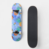 Ananas. Farbe. Feier. Skateboard (Vorderseite)