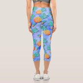 Ananas. Farbe. Party. Capri Leggings (Rückseite)