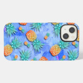Ananas. Farbe. Party. iPhone Hülle (Rückseite (Horizontal))