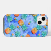 Ananas. Farbe. Party. iPhone Hülle (Rückseite (Horizontal))