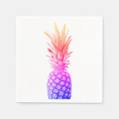 Ananas farbenfroh rosa Lila Regenbogen Serviette (Vorderseite)