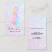 Ananas, farbige Pastellfarben Visitenkarte (Vorne/Hinten)