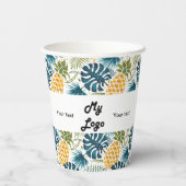 Ananas Firmenlogo Pappbecher (Rückseite)