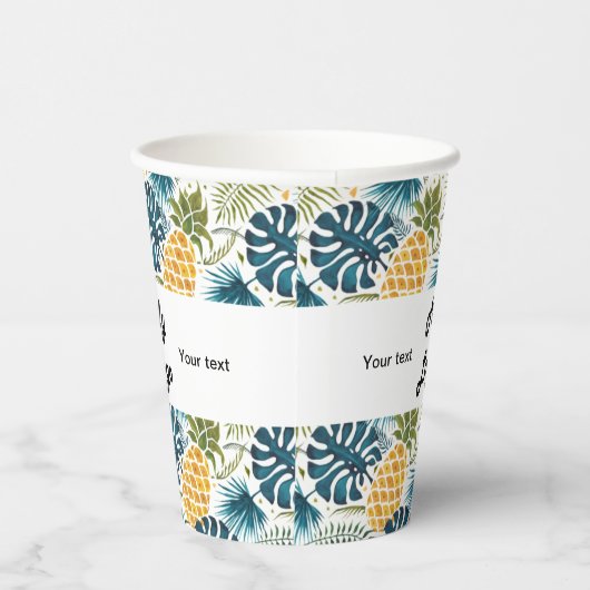 Ananas Firmenlogo Pappbecher (Rechts)