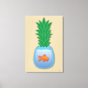 Ananas Fisch Canvas Print Leinwanddruck