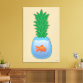 Ananas Fisch Canvas Print Leinwanddruck (Insitu (Wohnzimmer))