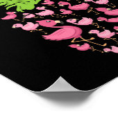 Ananas Flamingo Aloha Strände Hawaii - Pink Bir Poster (Ecke)
