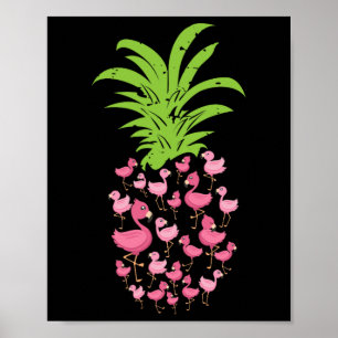 Ananas Flamingo Aloha Strände Hawaii - Pink Bir Poster