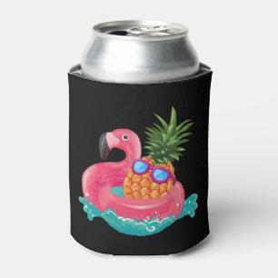 Ananas Flamingo Niedlich Funny Tropical Frucht Dosenkühler